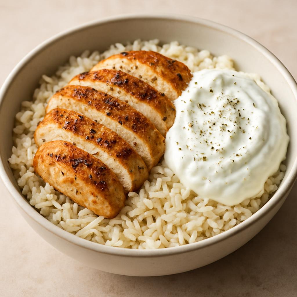 Chicken & Rice Bowl with Tzatziki-Style Yogurt recipe