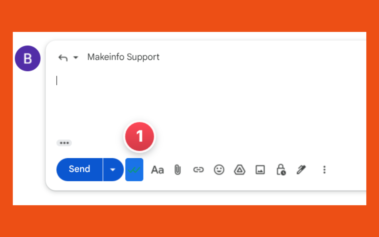 Tracking toggle next to Gmail's Send button