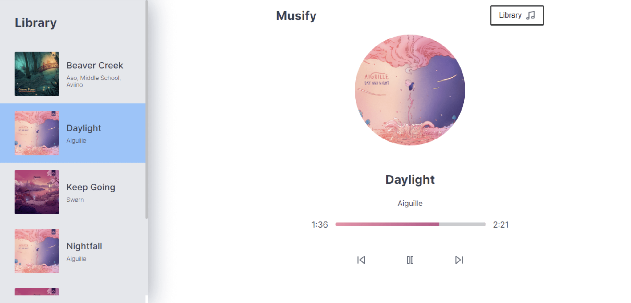 Musify — A Simple Music Player