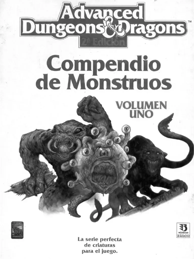 Advanced Dungeons & Dragons 2da, compendio de monstruos