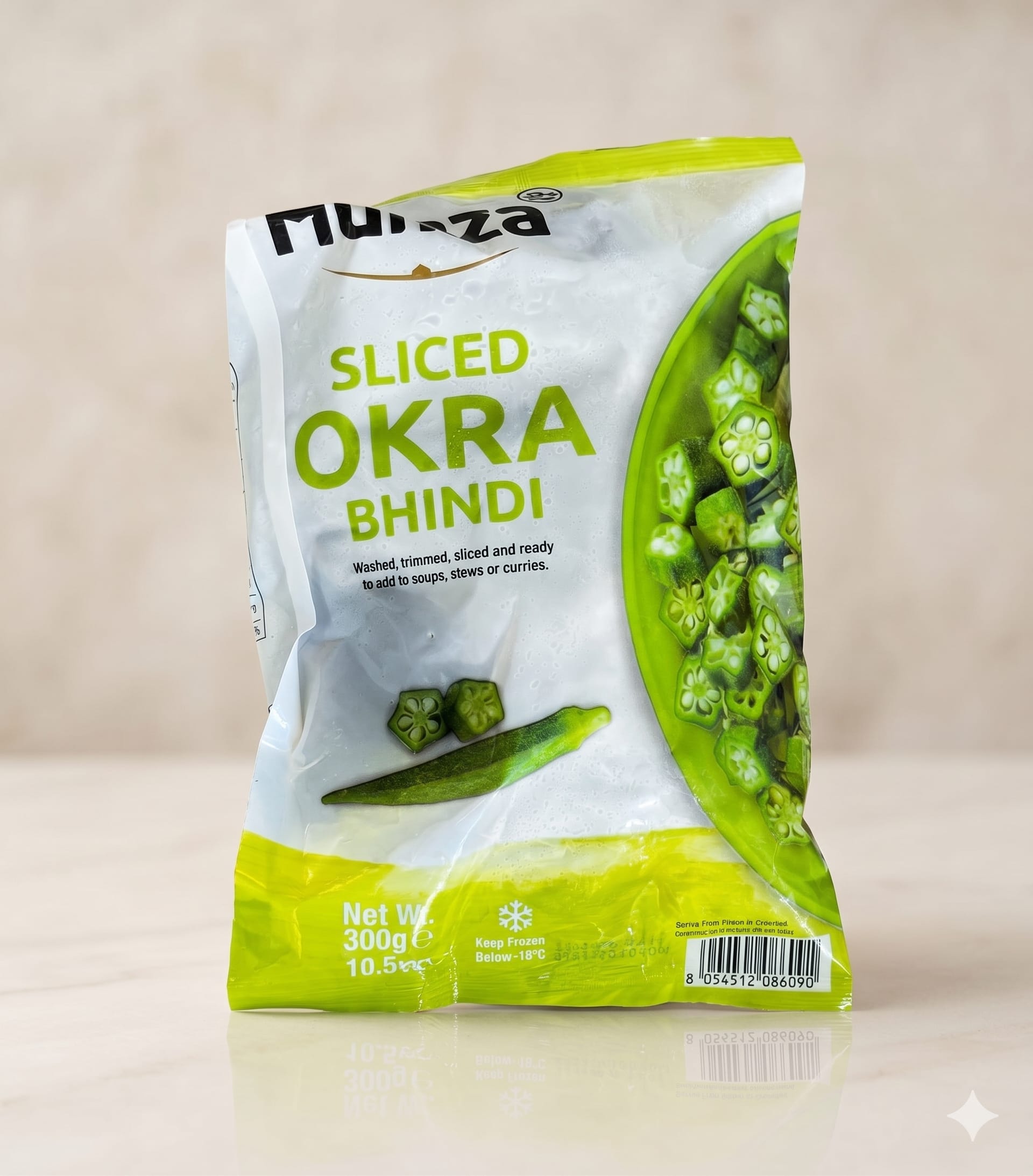 Frozen Sliced Okra 300g