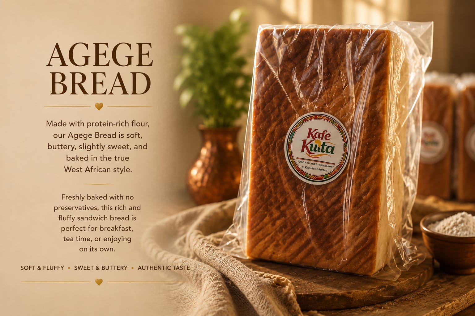Soft Sandwich Bread (Agege) Unsliced