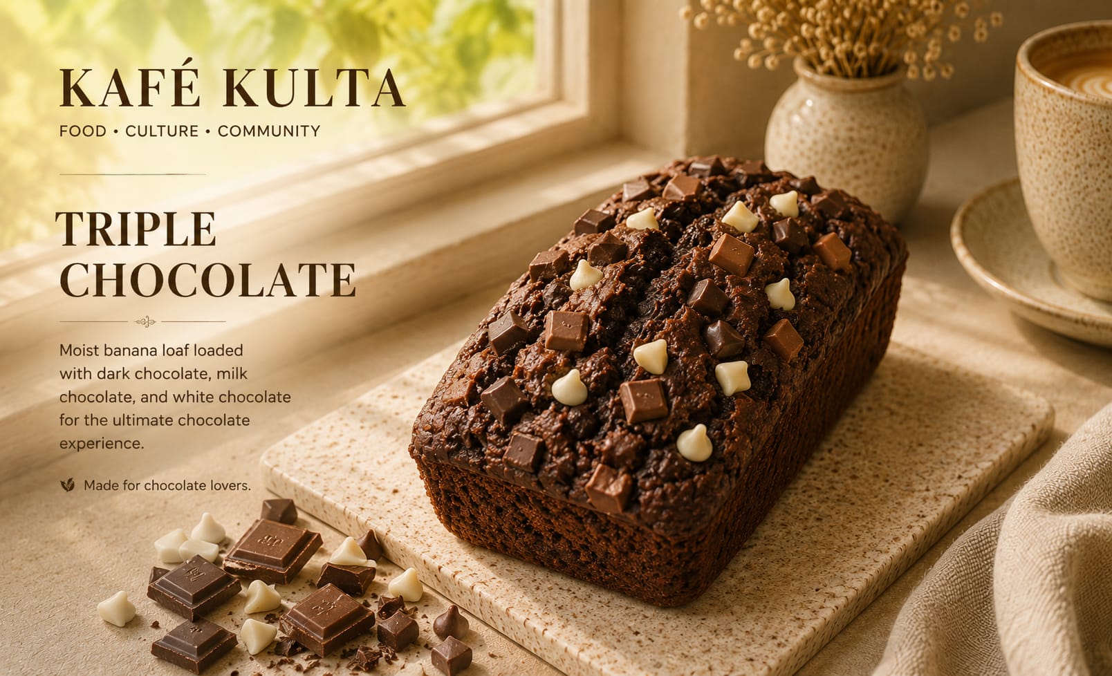 Banana Bread-Triple Choclate