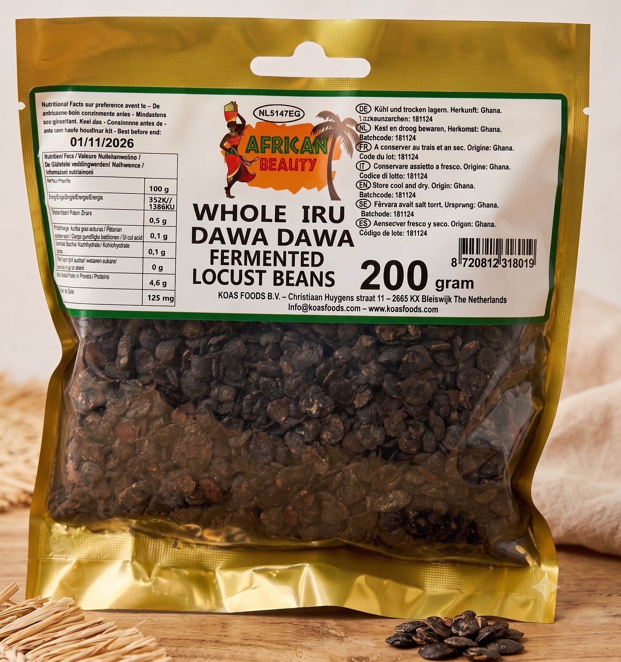 Locust bean- (African beauty)whole Iru-Dawadawa
