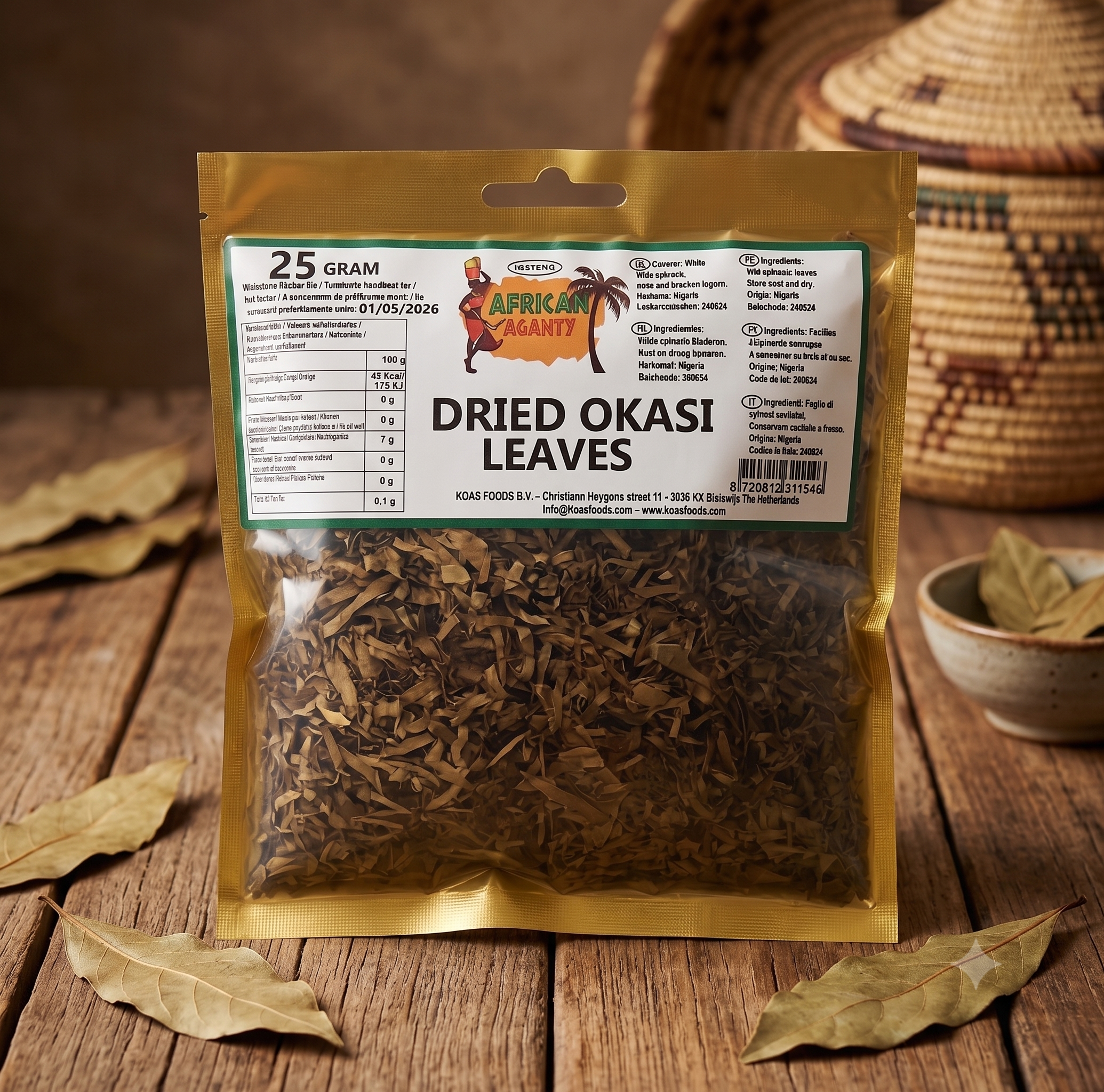 Dried Okasi Leaves 25g