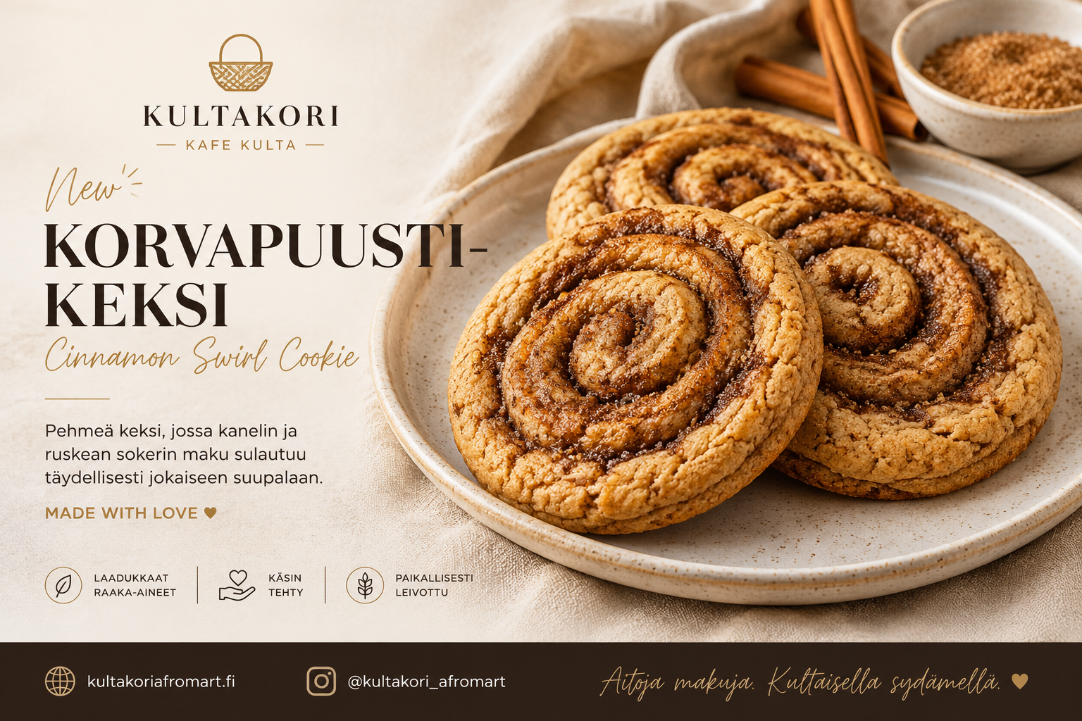 Nordic Cinnamon Swirl Cookie