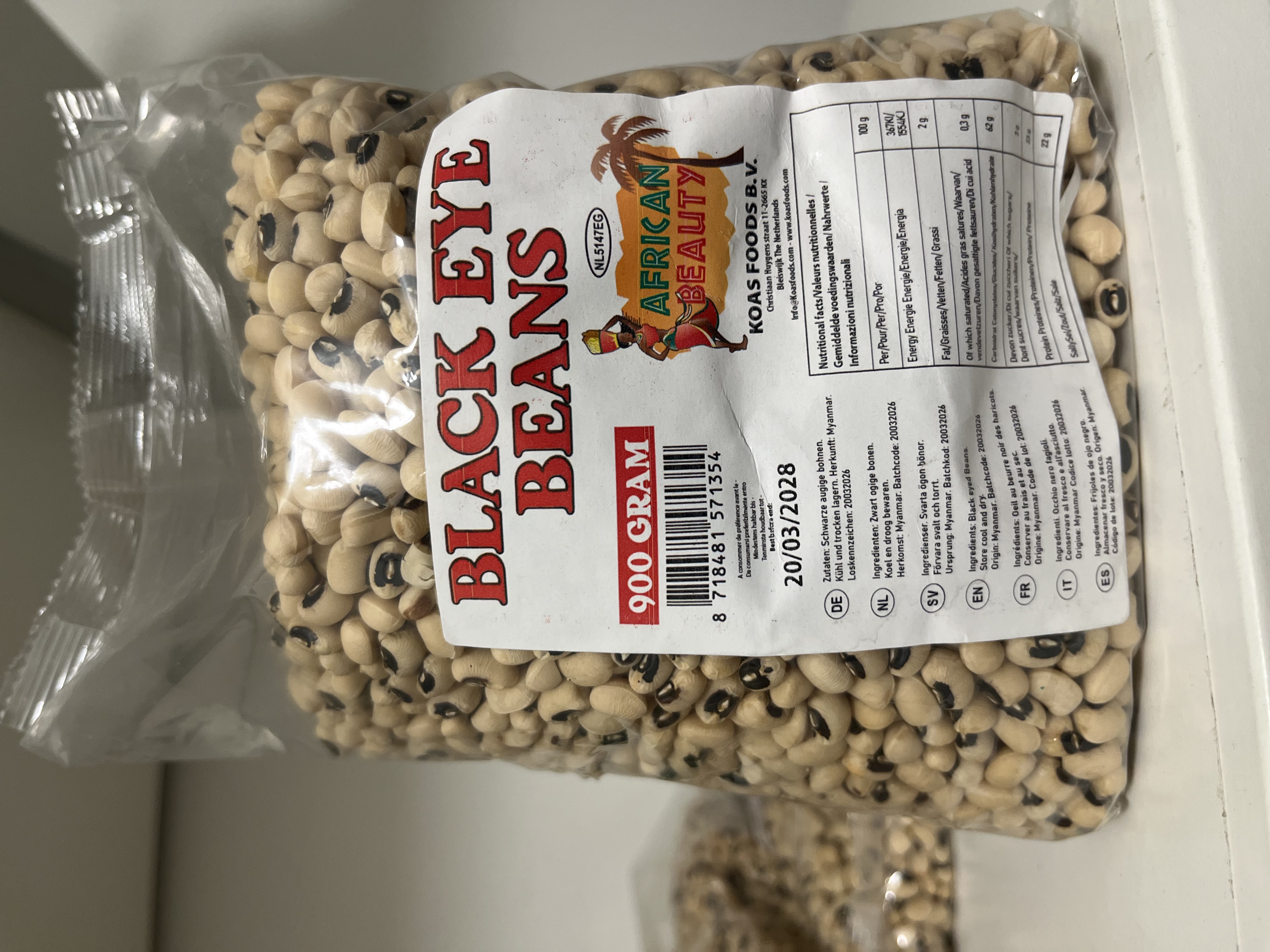Black eyed beans -900g