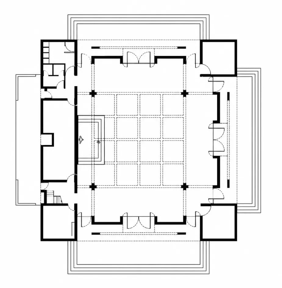 Barkatullah Memorial Hall, Bhopal — technical drawing, sheet 1