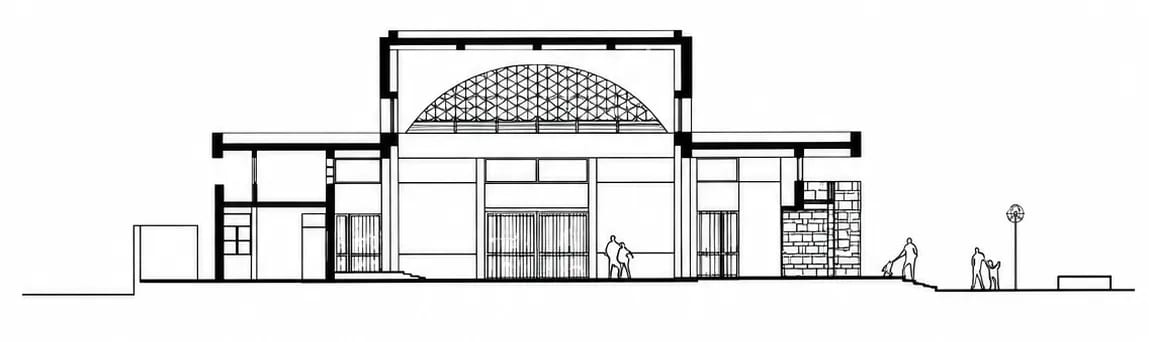 Barkatullah Memorial Hall, Bhopal — technical drawing, sheet 2