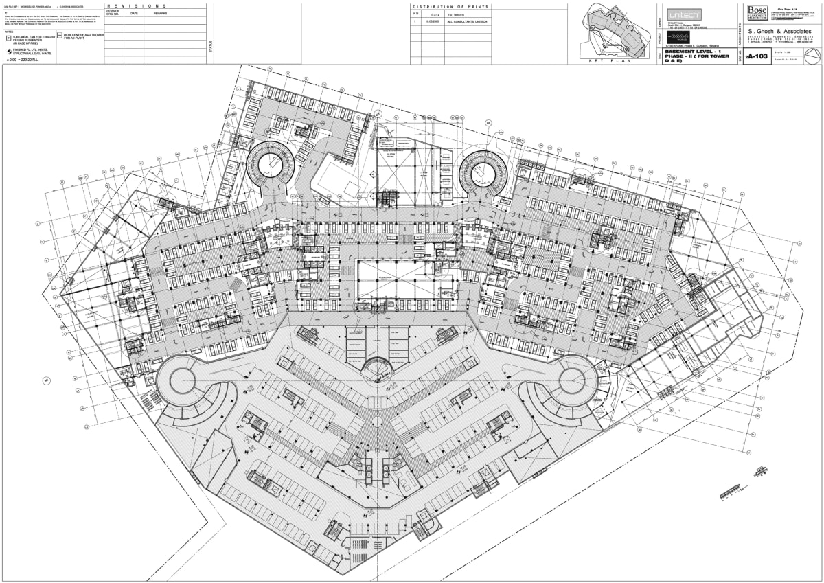 UnitechWorld Cyberpark: Office Building for Unitech, Gurgaon — technical drawing, sheet 4