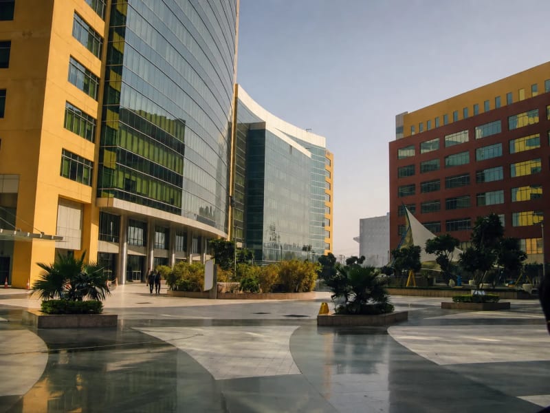 UnitechWorld Cyberpark: Office Building for Unitech, Gurgaon — detail 1