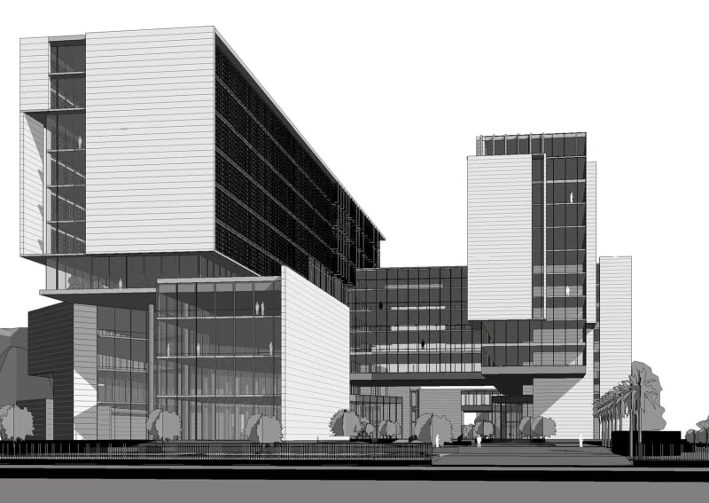 Competition Entry for Rajaswa Bhawan, the offices of the Ministry of Finance — detail 1