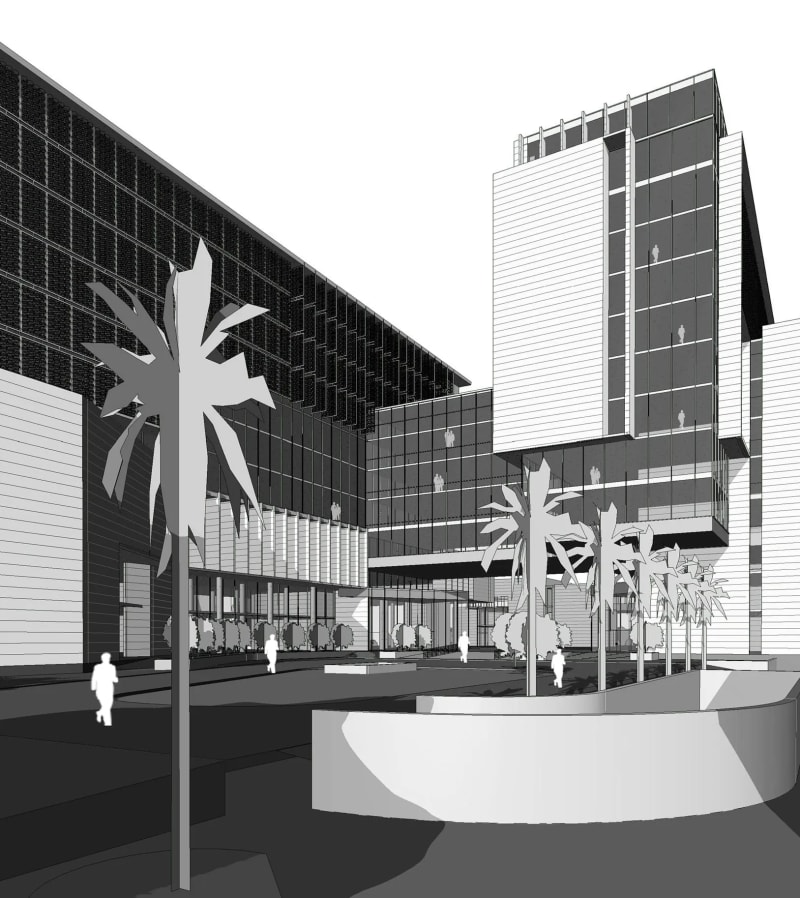 Competition Entry for Rajaswa Bhawan, the offices of the Ministry of Finance — detail 2