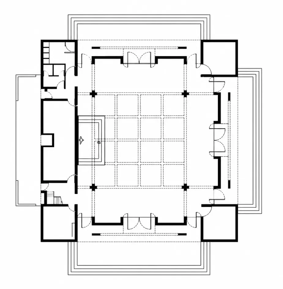 Barkatullah Memorial Hall, Bhopal — technical drawing, sheet 1