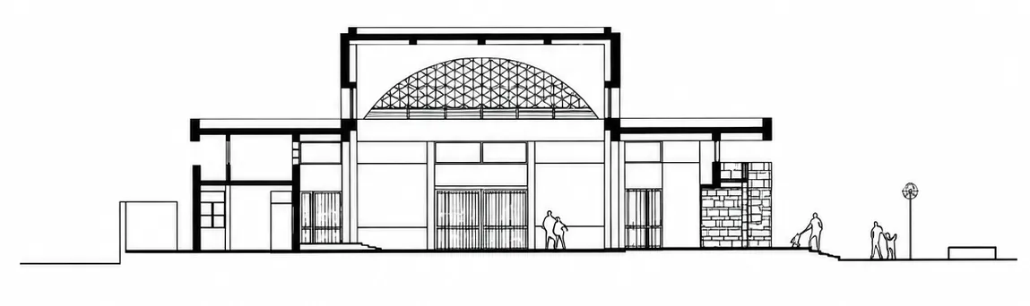 Barkatullah Memorial Hall, Bhopal — technical drawing, sheet 2