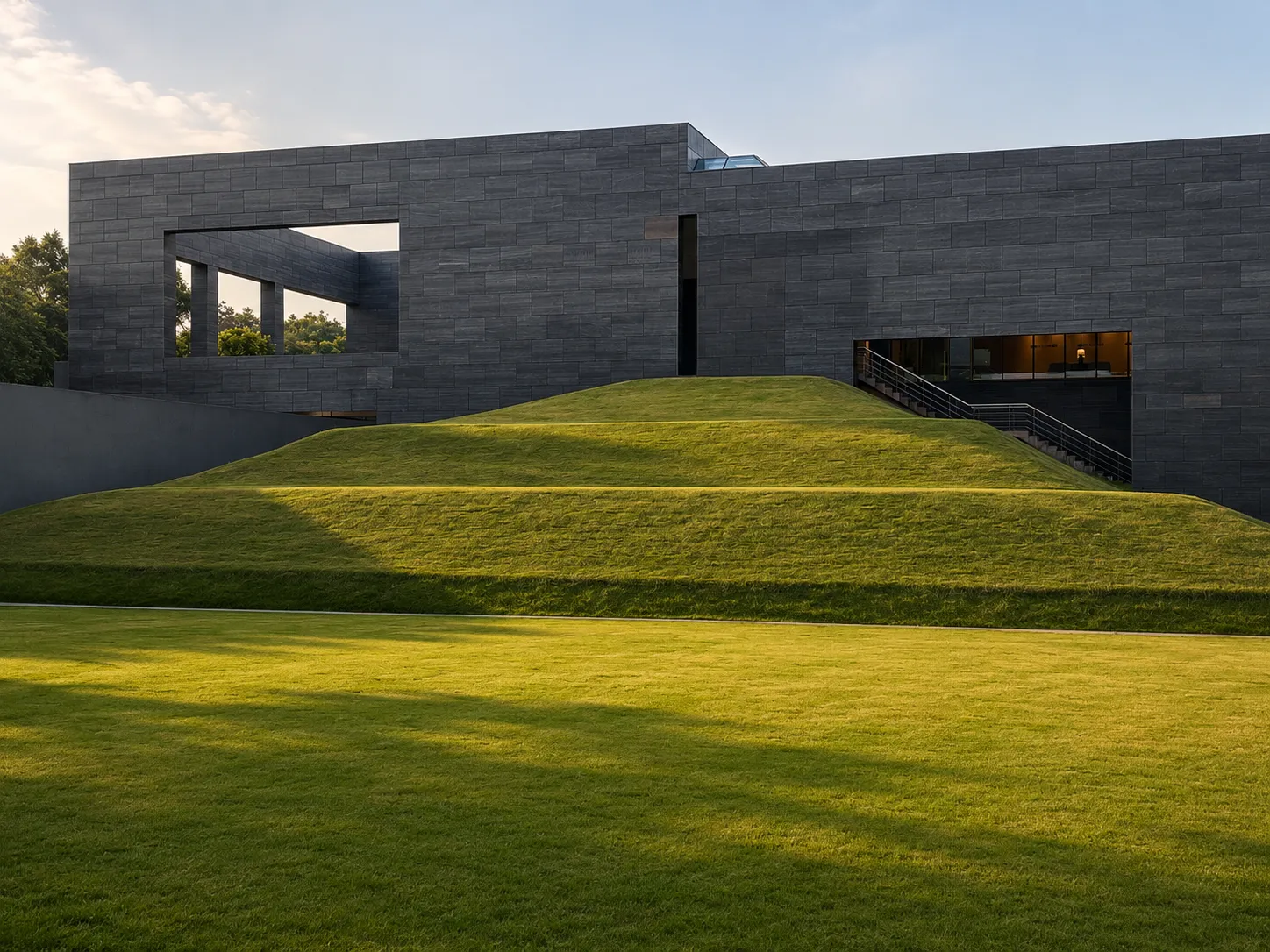 View of Hotel Reception Block from Banquet Lawns
