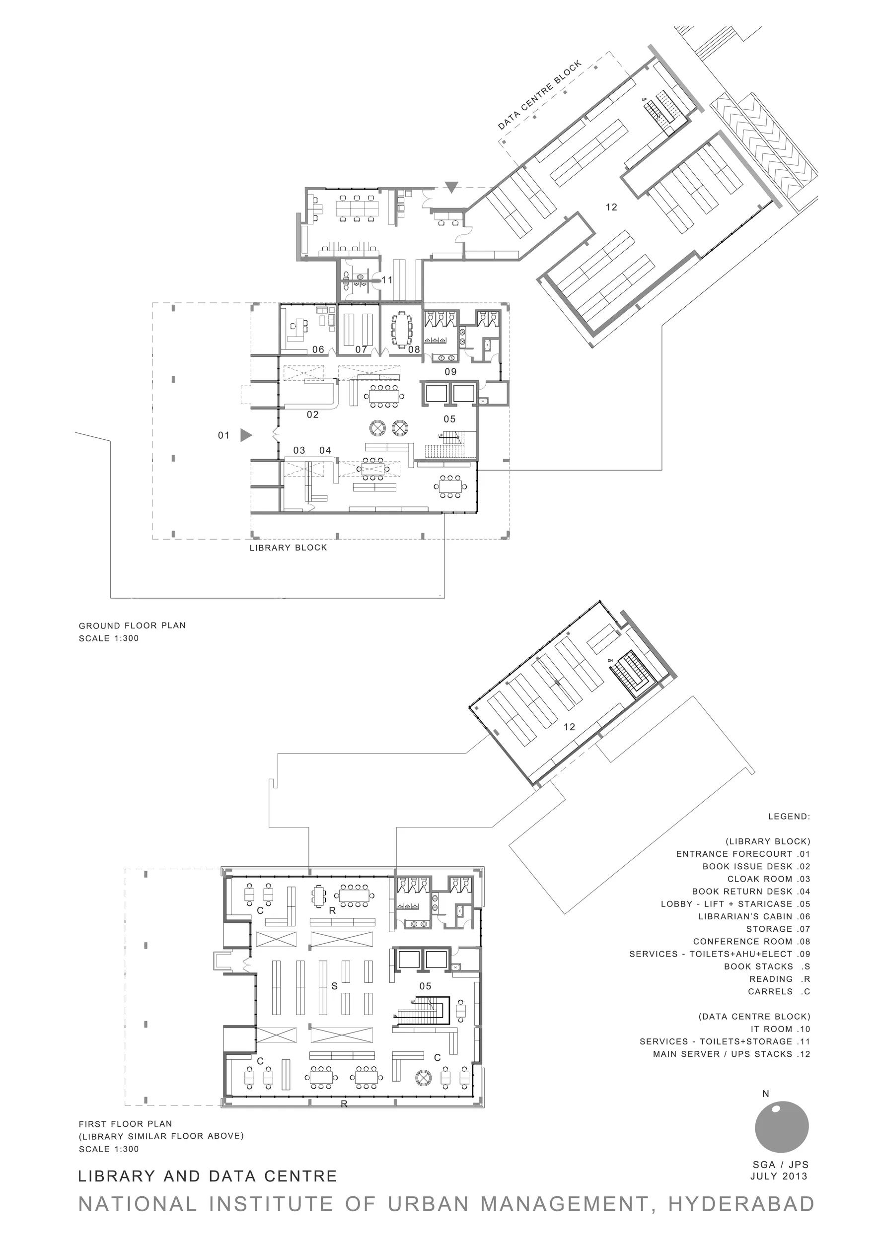 National Institute of Urban Management — technical drawing, sheet 3