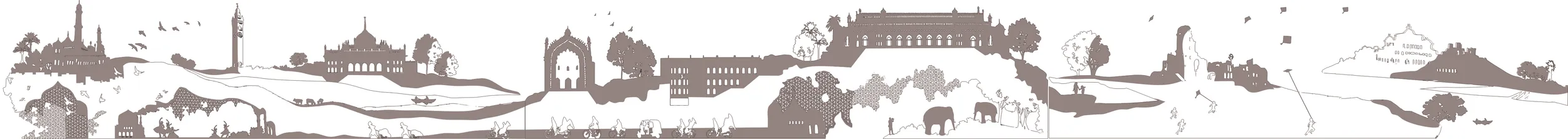 Lucknow Airport Artworks — detail 2