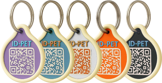 Chapitas con QR de ID-PET