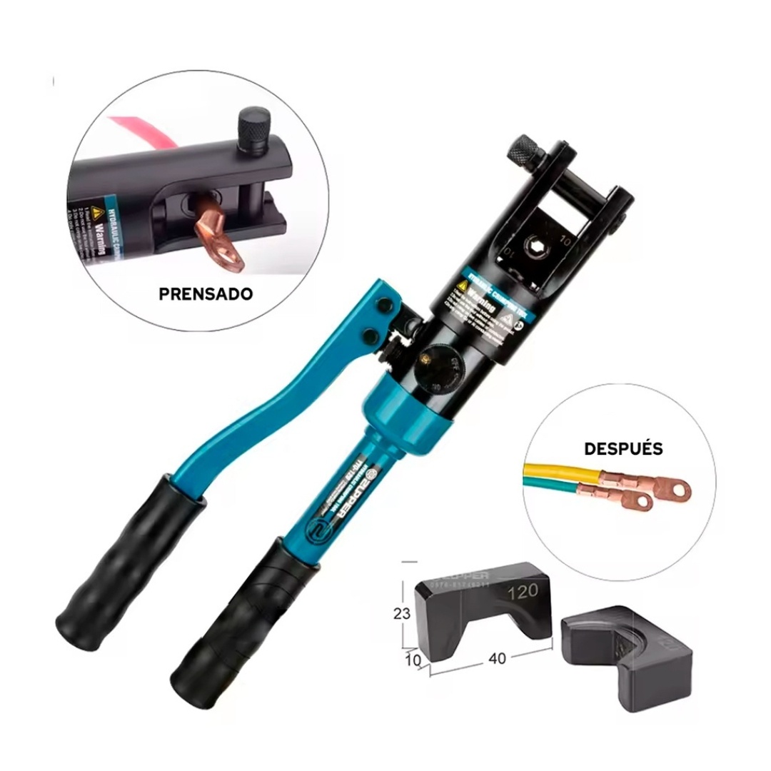 Prensa hidráulica manual integral para terminales eléctricos YYQ-120 ZUPPER Prensa hidráulica manual integral para terminales eléctricos YYQ-120 ZUPPER