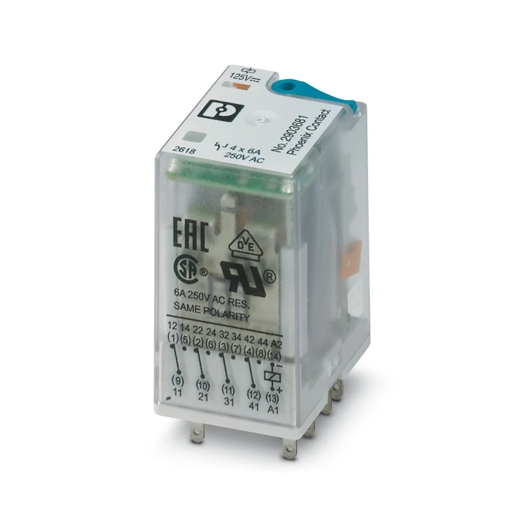 Relé enchufable modelo REL-IR4/LDP-125DC/4X21 Phoenix Contact Relé enchufable modelo REL-IR4/LDP-125DC/4X21 Phoenix Contact