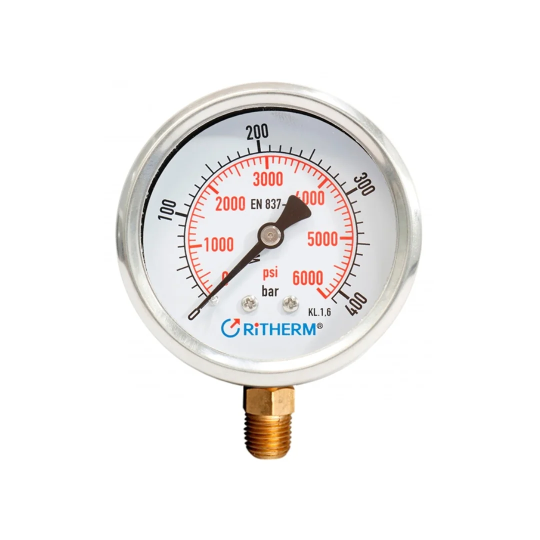 MANOMETRO CARATULA 2.5 0-6000PSI CONEX VERTICAL CON GLISERINA ROSCA DE 1/4 RITHERM MANOMETRO CARATULA 2.5 0-6000PSI CONEX VERTICAL CON GLISERINA ROSCA DE 1/4 RITHERM