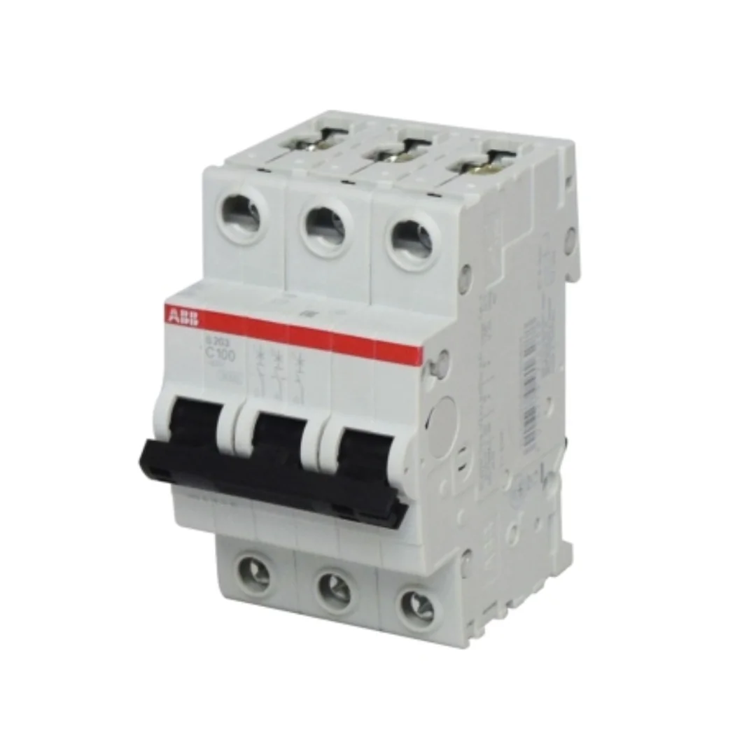 INTERRUPTOR TERMOMAGNETICO RIEL-DIN 3X100A SH803-C100 10/10KA 230/400VAC CURVA C 2TAZ190300R0824 ABB INTERRUPTOR TERMOMAGNETICO RIEL-DIN 3X100A SH803-C100 10/10KA 230/400VAC CURVA C 2TAZ190300R0824 ABB