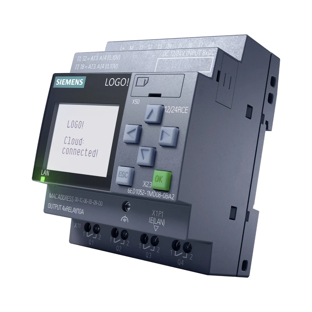 Modulo Plc Logo! 12/24Rce V8.4 – 8Di (4 Ai) / 4Do Relé / 12– 24Vdc Con Display Y Ethernet Modulo Plc Logo! 12/24Rce V8.4 – 8Di (4 Ai) / 4Do Relé / 12– 24Vdc Con Display Y Ethernet
