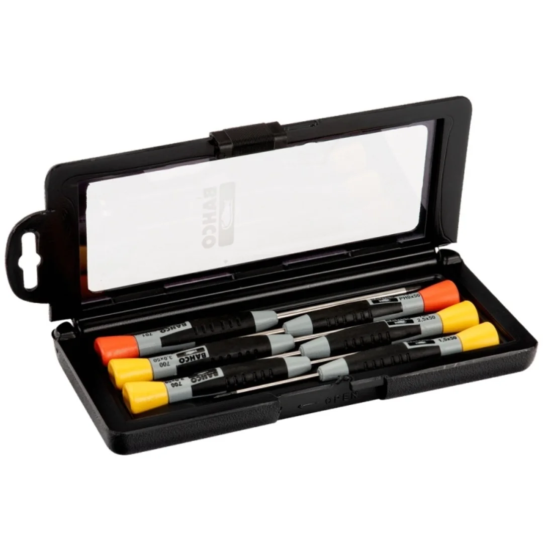 BAHCO - JGO DESTORNILLADORES PRECISION PLANO Y PHILLIPS 6P - 706-1