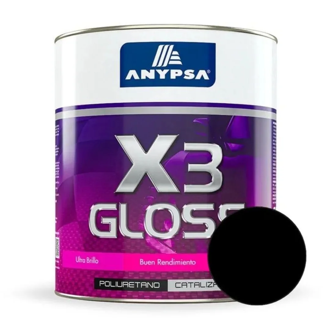 GLOSS X-3 POLIURETANO ANYPSA NEGRO MATE 1 GL