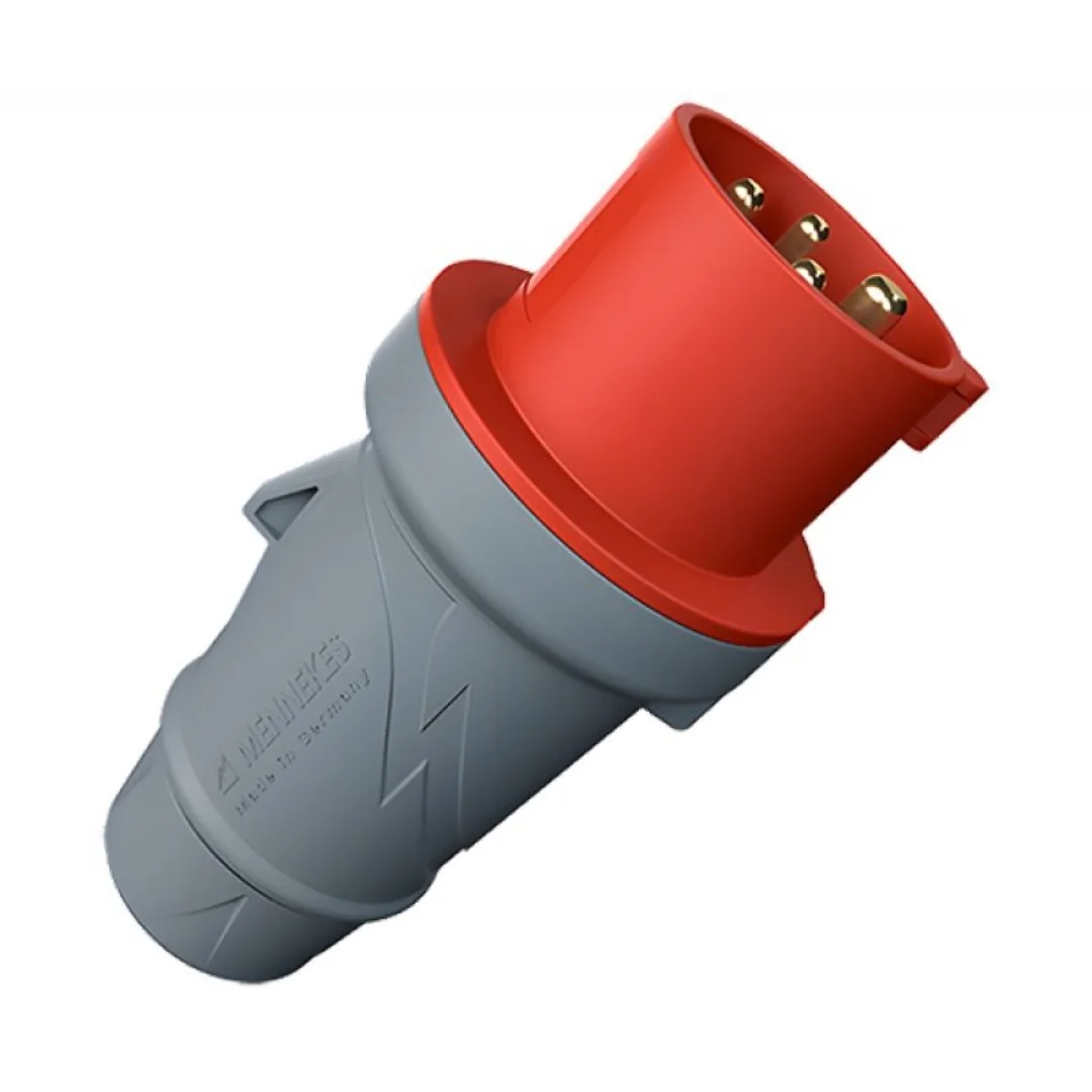 ENCHUFE INDUSTRIAL 3X32A+T 415V IP44 6H ROJO POWERTOP PLUS - [3245] - MENNEKES