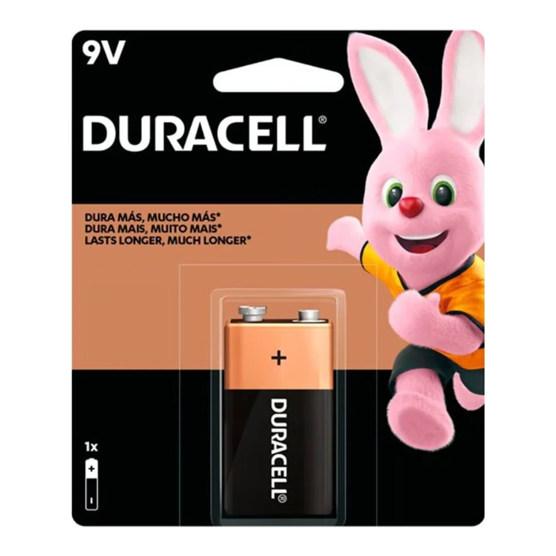 BATERÍA ALCALINA 9V DURACELL DE ALTA DURACIÓN PARA EQUIPOS ELECTRÓNICOS BATERÍA ALCALINA 9V DURACELL DE ALTA DURACIÓN PARA EQUIPOS ELECTRÓNICOS