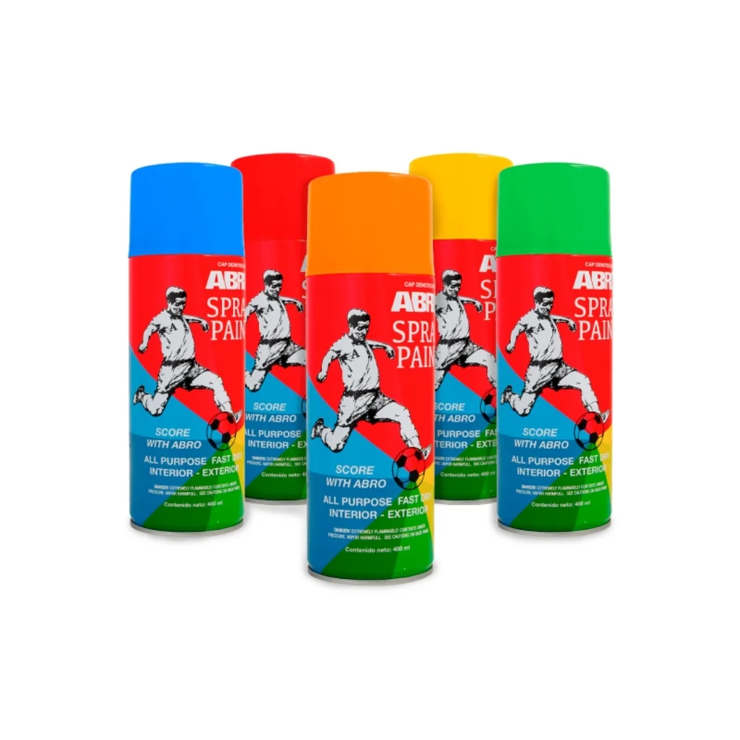 SPRAY ABRO CHINO NORMAL AMARILLO MEDIO 400 ML PACK DE 12 UNIDADES ABRO 051C