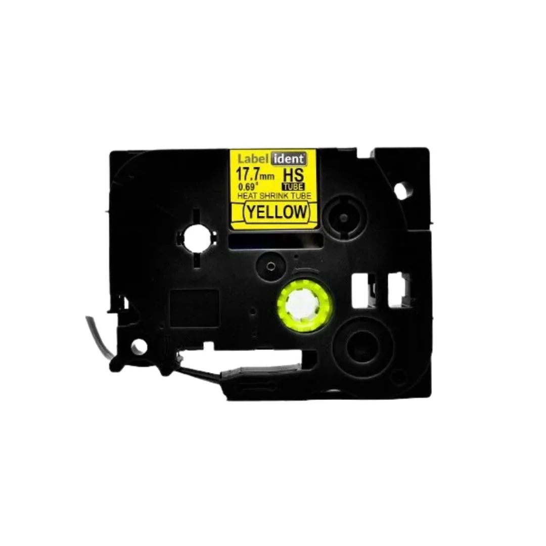 ETIQUETA LAMINADA, COLOR NEGRO SOBRE AMARILLO 12MM X 8M, LABEL IDENT