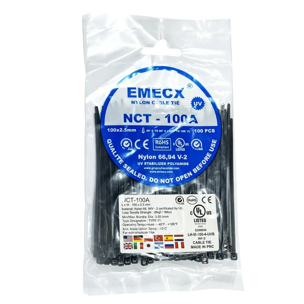 CINTILLO NYLO 100 X 2.5MM PAQUETE X 100 UND CINTILLO NYLO 100 X 2.5MM PAQUETE X 100 UND