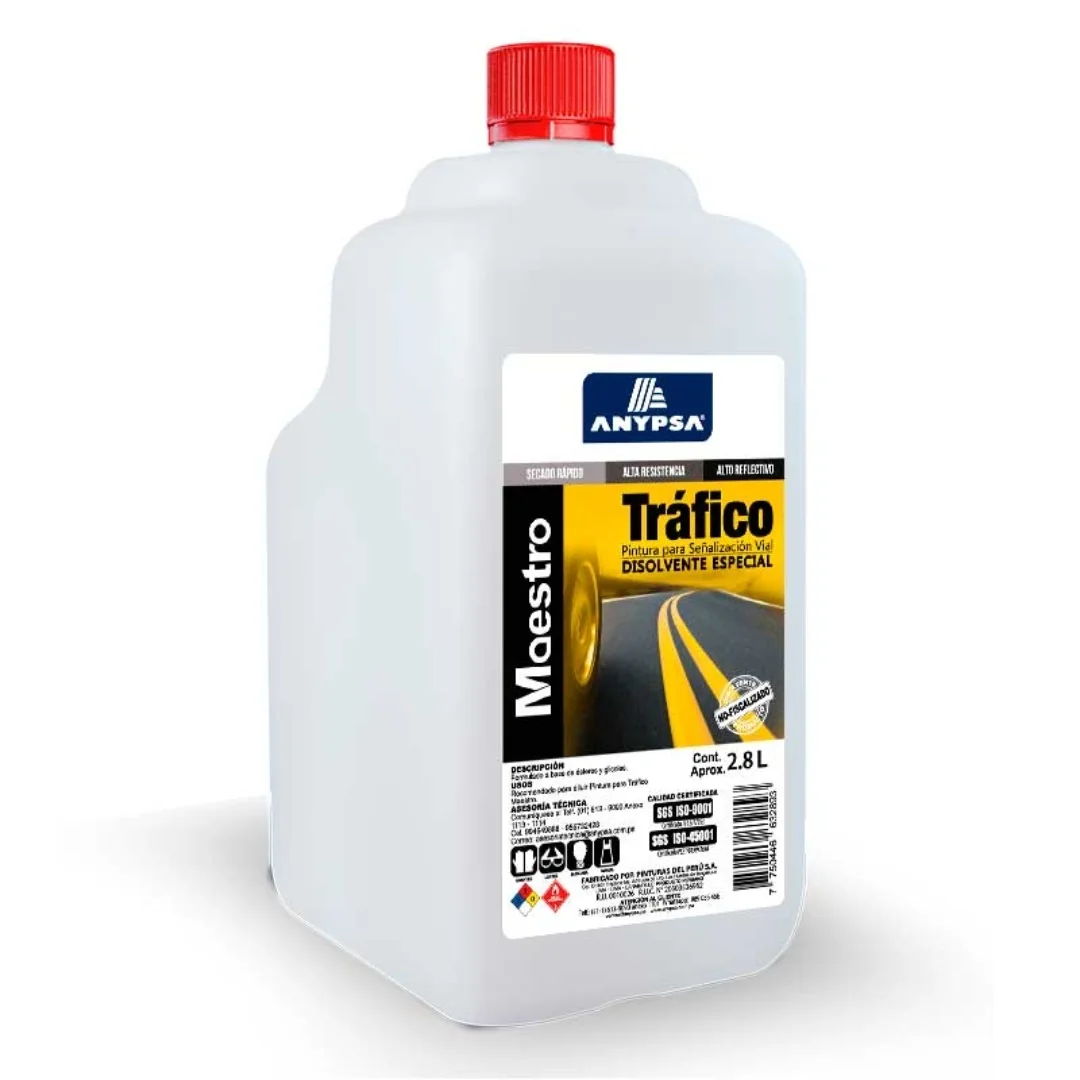 DISOLVENTE PARA TRAFICO ESPECIAL MAESTRO 2.8 LT ANYPSA DISOLVENTE PARA TRAFICO ESPECIAL MAESTRO 2.8 LT ANYPSA