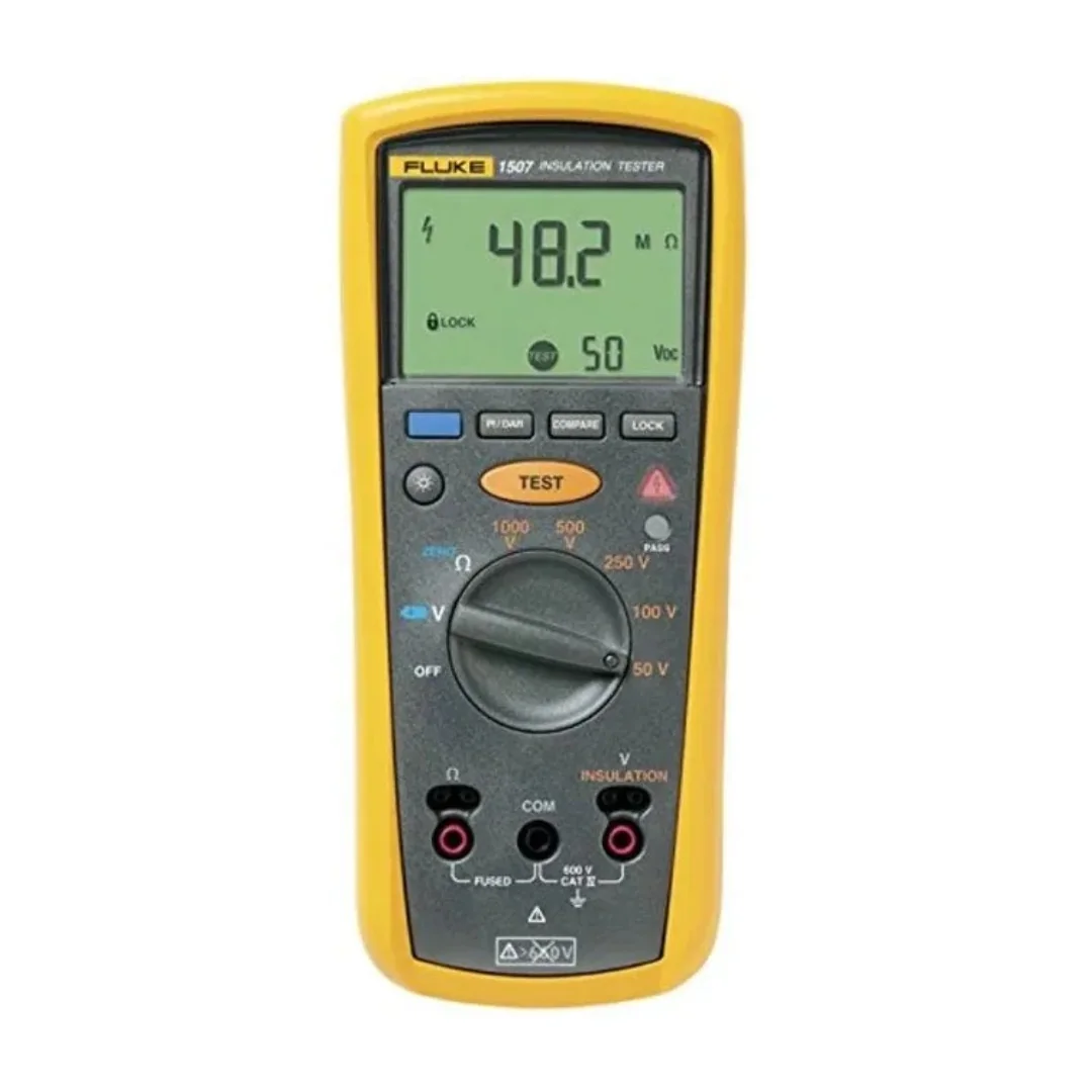 MEGOMETRO DIG.FLUKE 1KV/10G 5 RANGOS 20K,600VAC/DC MODELO 1507 MEGOMETRO DIG.FLUKE 1KV/10G 5 RANGOS 20K,600VAC/DC MODELO 1507