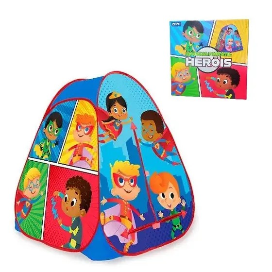Barraca infantil portátil heróis - Zippy - Medidas: 94 x 72 x 72 cm