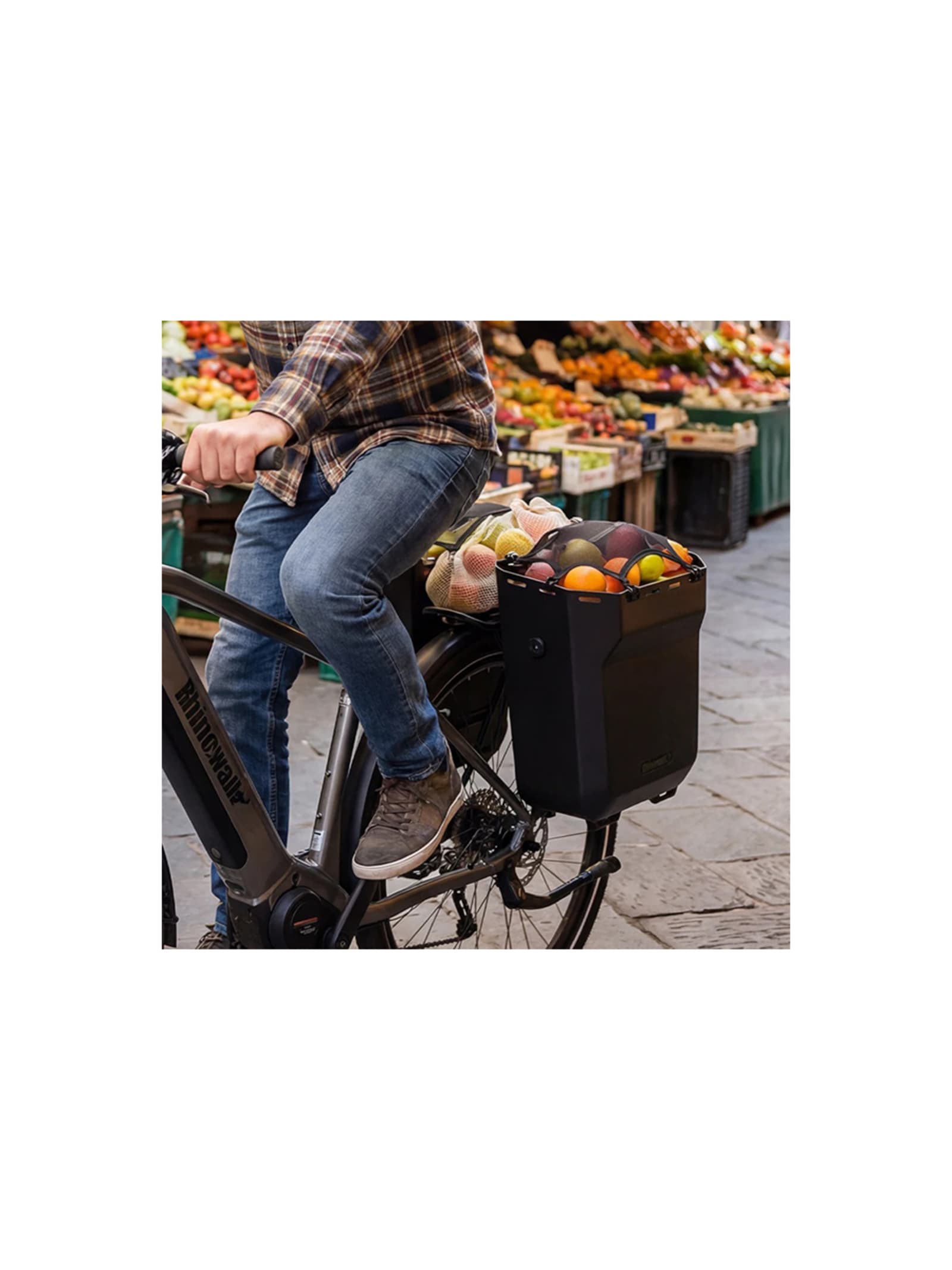 20l Bike Box Rear Pannier Bag Hard Shell Bicycle Basket With Shoulder Strap