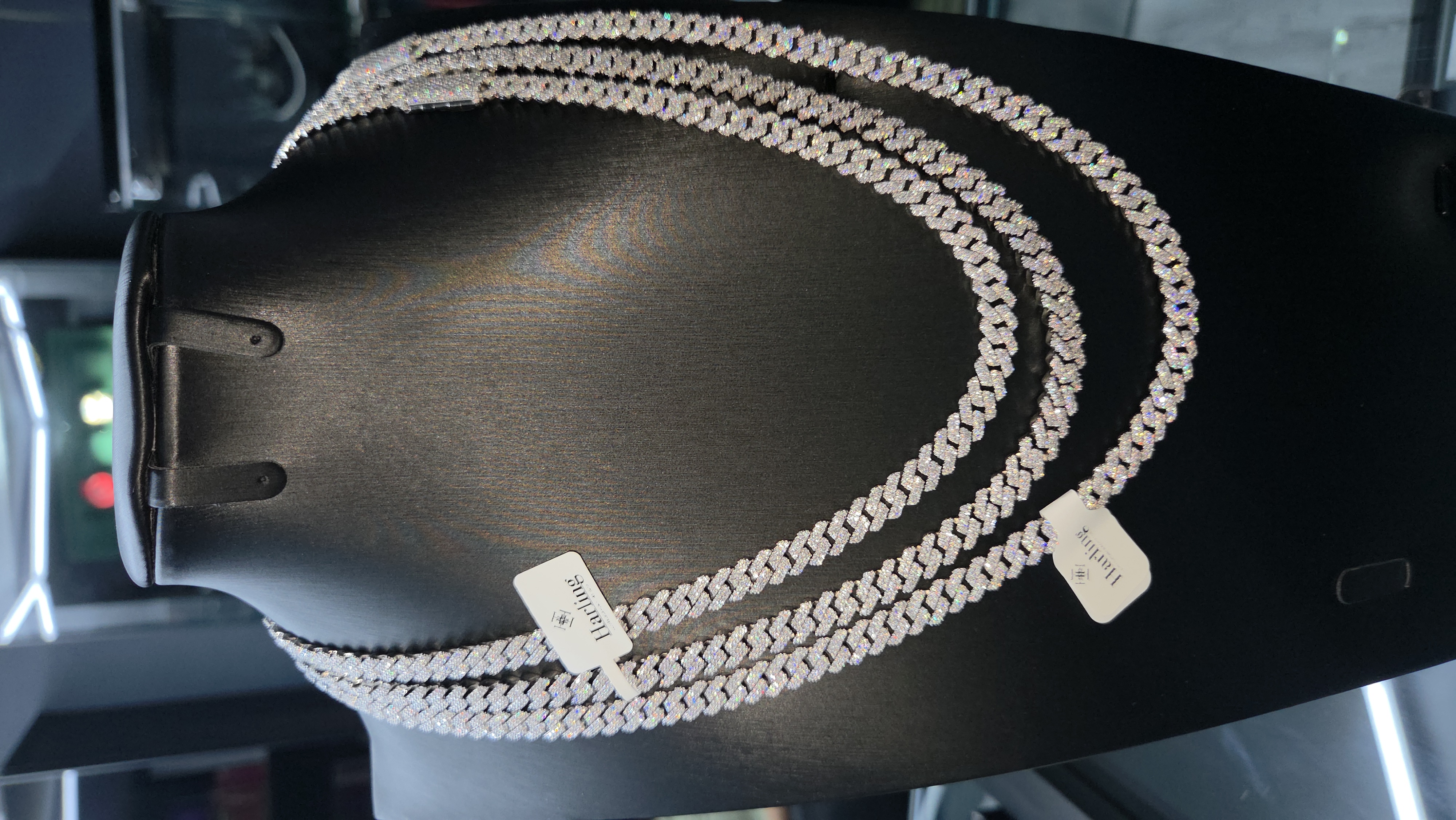 CADENAS CUBANAS 8MM PLATAS LEY 925 VVS MOISSANITE