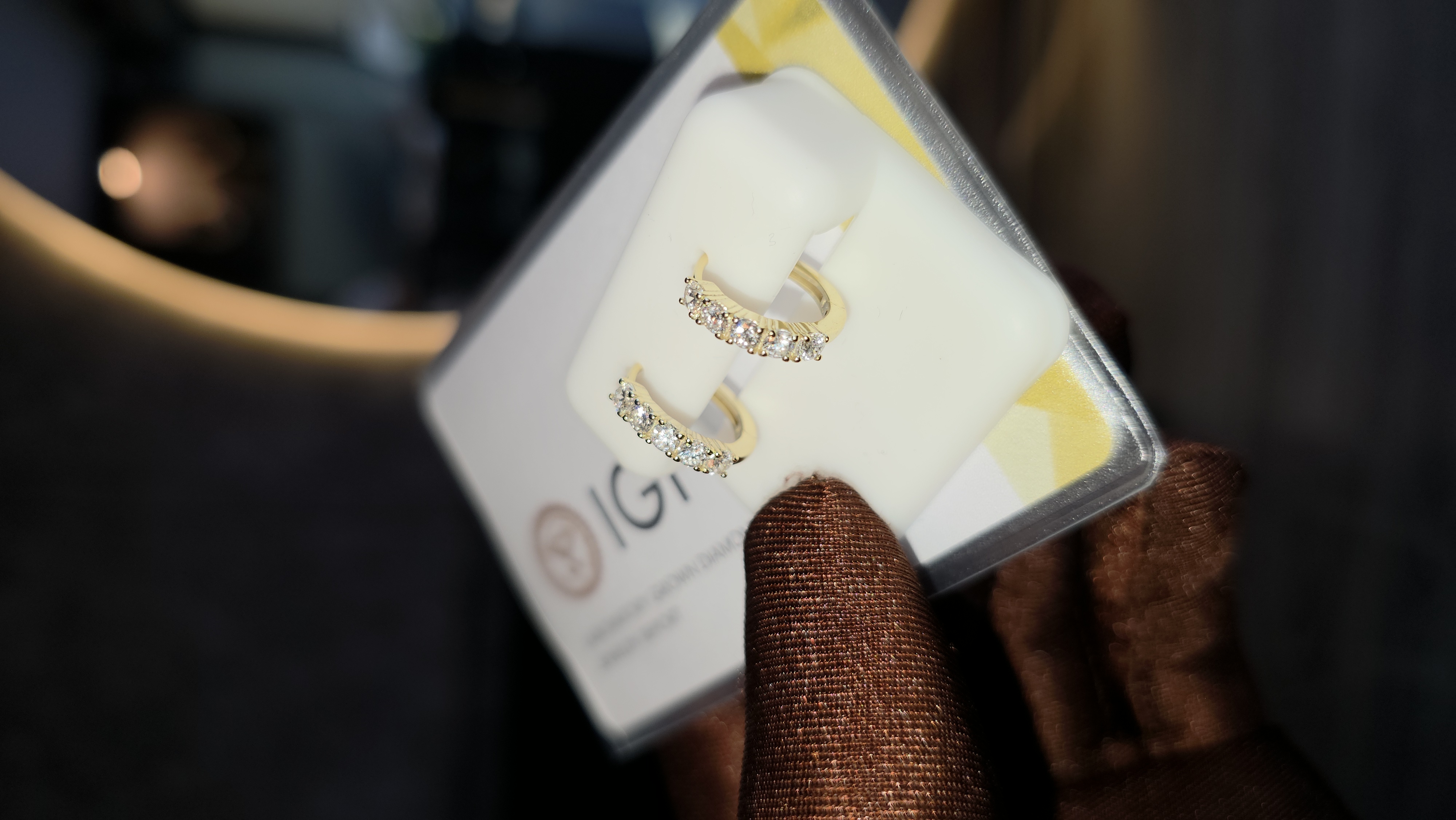 Argollas Iris con lab diamond en plata de ley 925