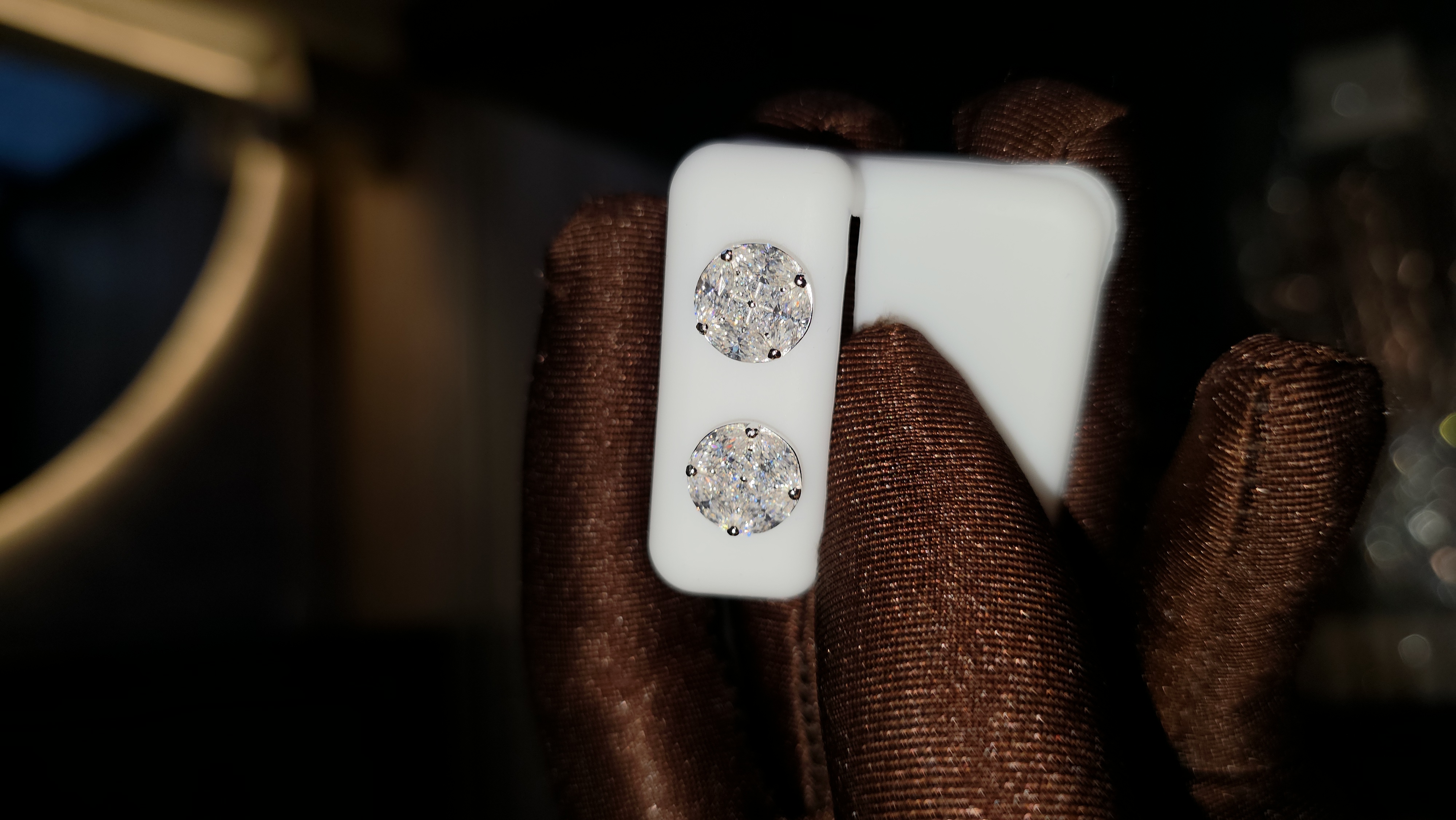 Arete Belen moissanite en plata de ley 925