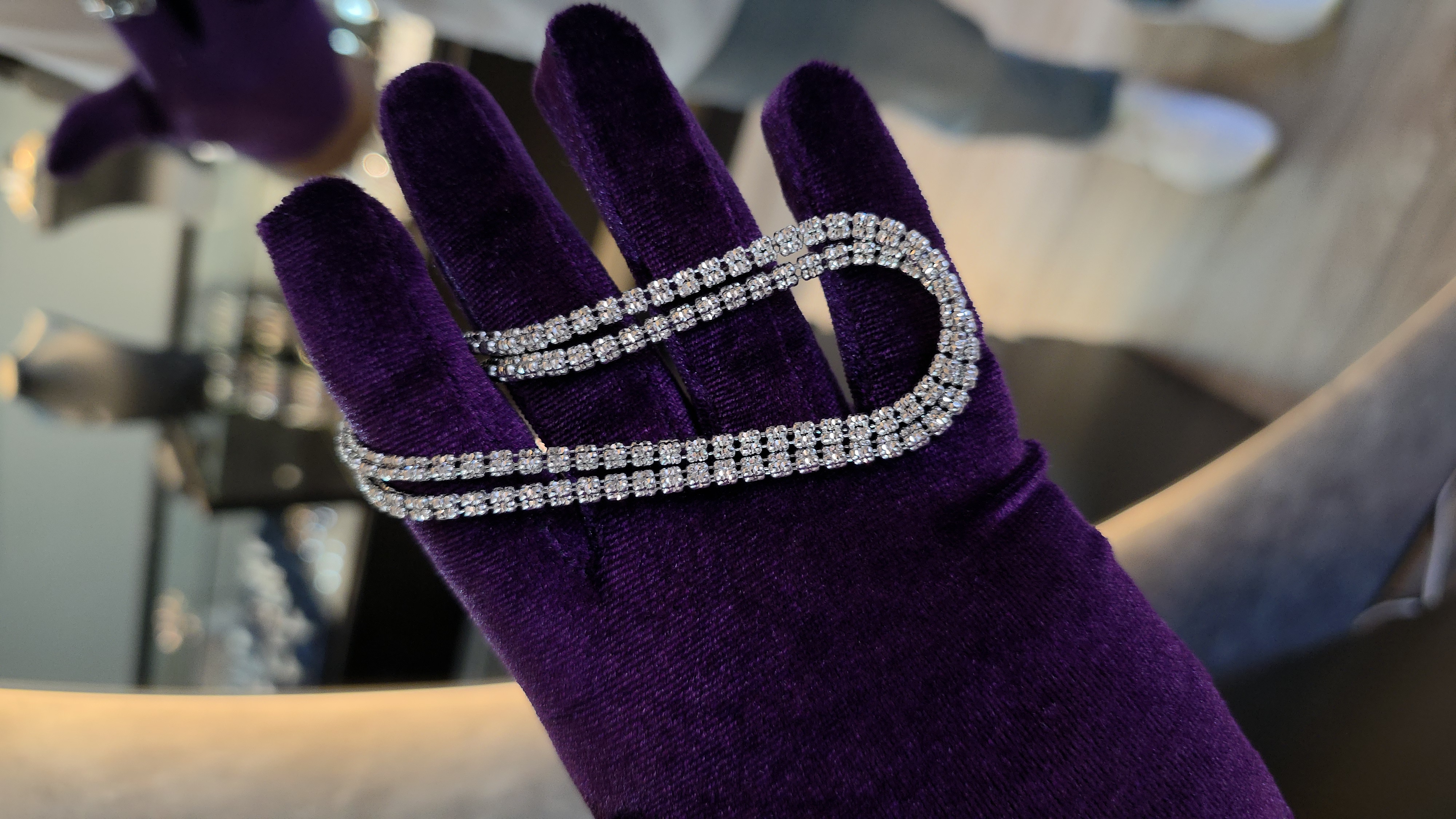 Brazalete moon ice 3mm plata ley 925