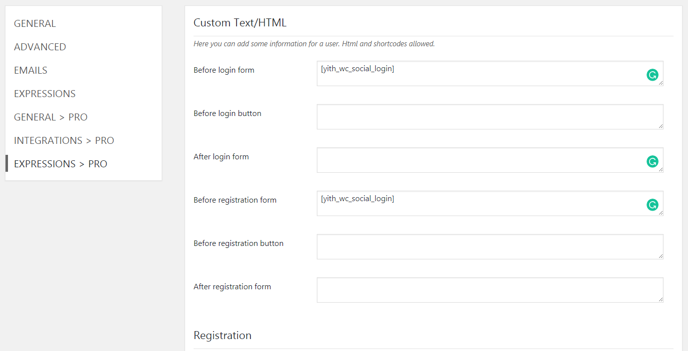 Add shortcode