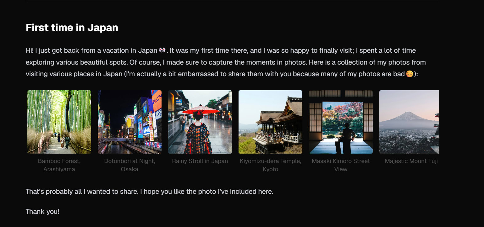 gallery layout