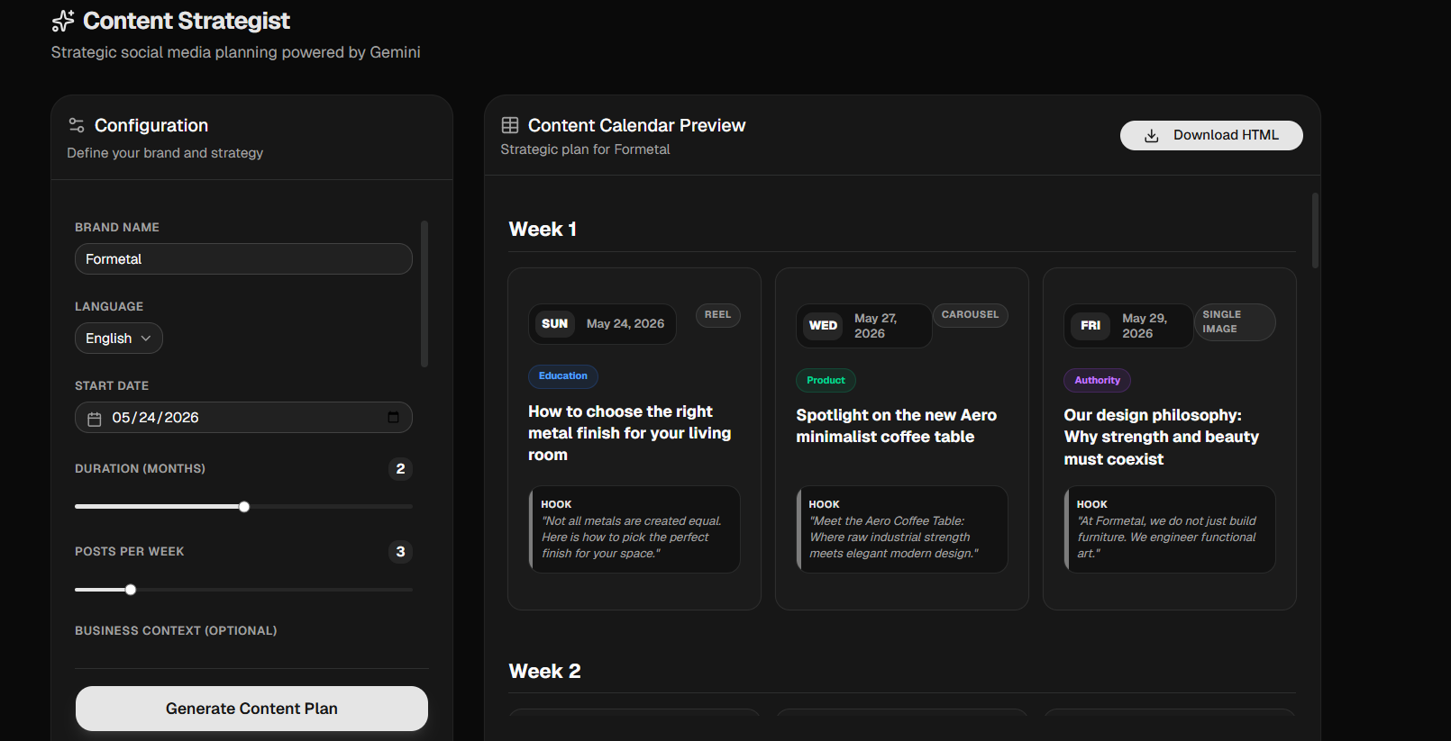 AI Content Strategist App