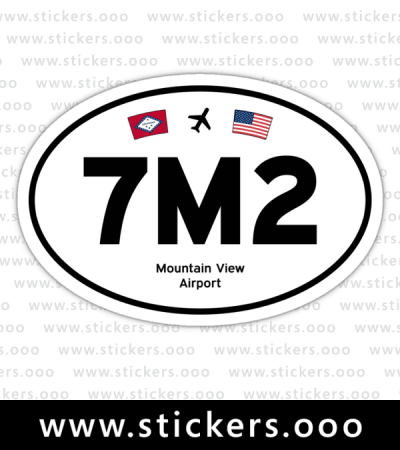7M2, Mountain View Airport (Mountain View, Arkansas AR) — Oval Decal