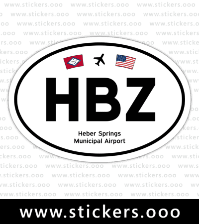 HBZ, Heber Springs Municipal Airport (Heber Springs, Arkansas AR) — Oval Decal