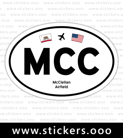 MCC, McClellan Airfield (Sacramento, California CA) — Oval Decal
