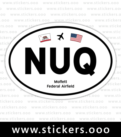 NUQ, Moffett Federal Airfield (Mountain View, California CA) — Oval Decal
